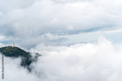 Mountain Landscape with mist and cloudscape