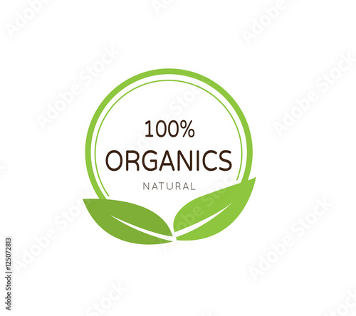 Organic product badge. organic logo