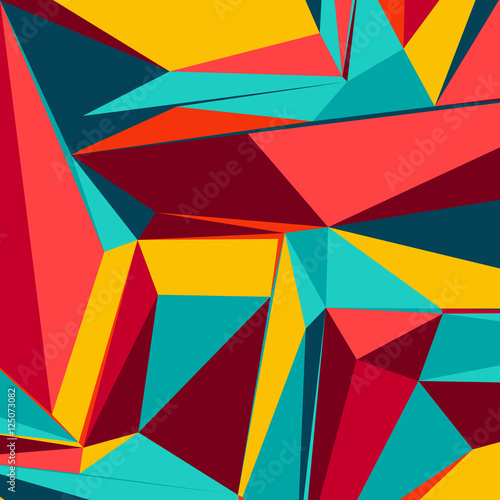 Abstract background with colorful triangles for magazines, bookl