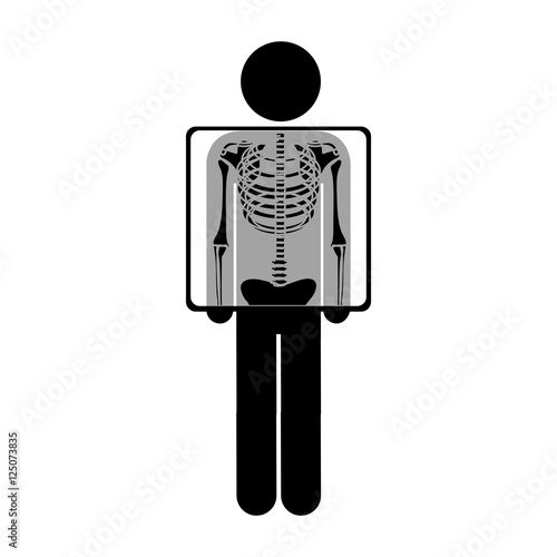 chest x-ray icon image vector illustration design 