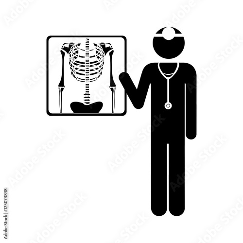 chest x-ray icon image vector illustration design 