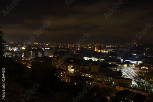 Old city of Cluj-Napoca night scene