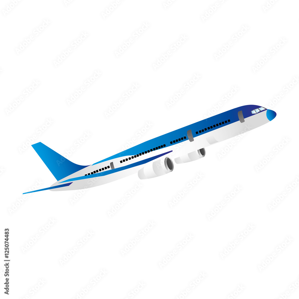 commercial airplane icon image vector illustration design 