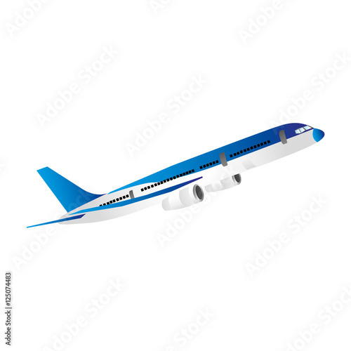 commercial airplane icon image vector illustration design 