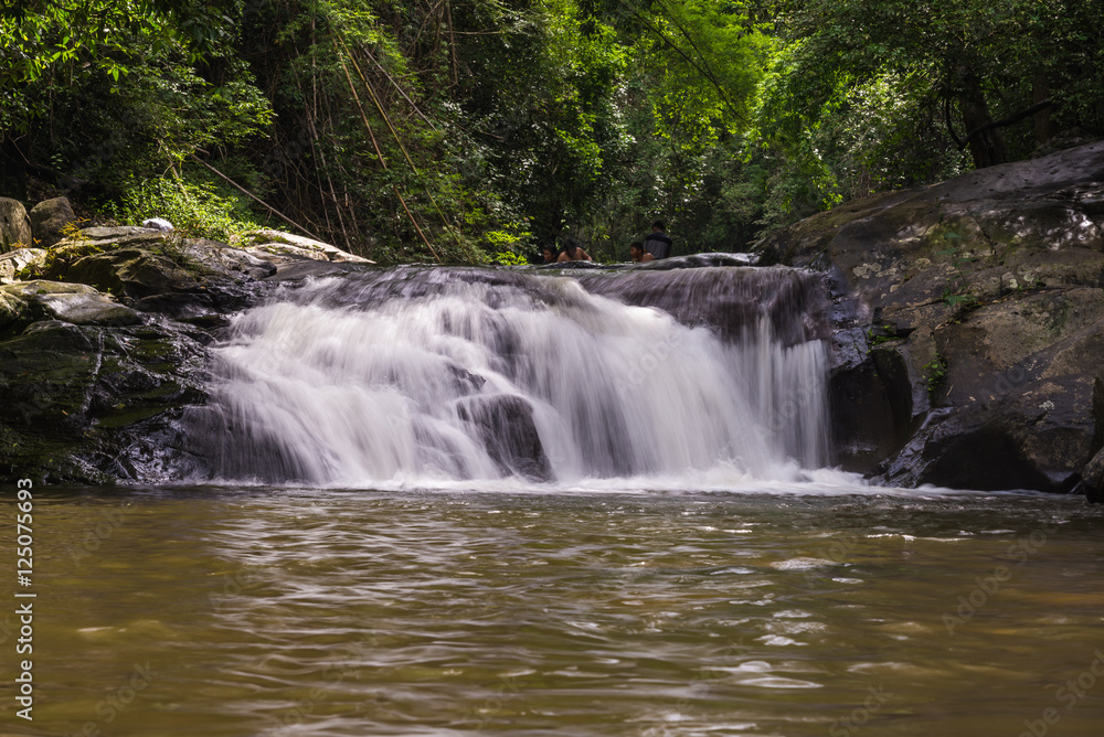 Waterfall beautiful  in kanchanaburi province asia southeast asi
