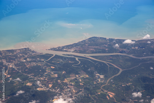 View from airplane window © voraorn