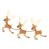 white horn deer cartoon icon image vector illustration design 
