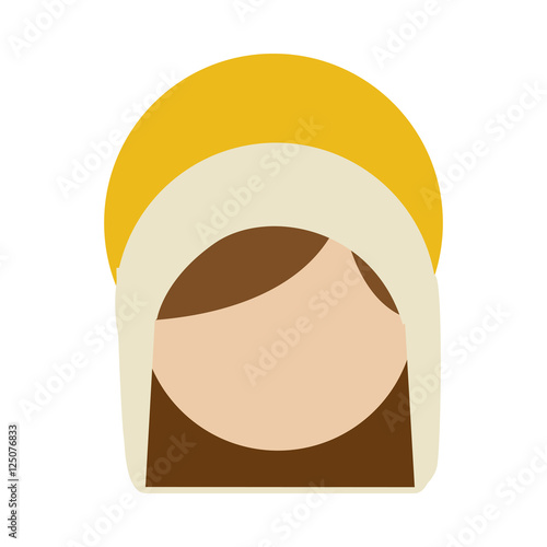 virgin mary icon image vector illustration  design