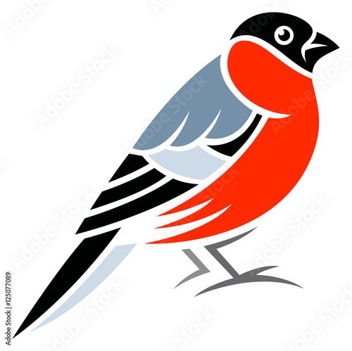 Stylized Bullfinch