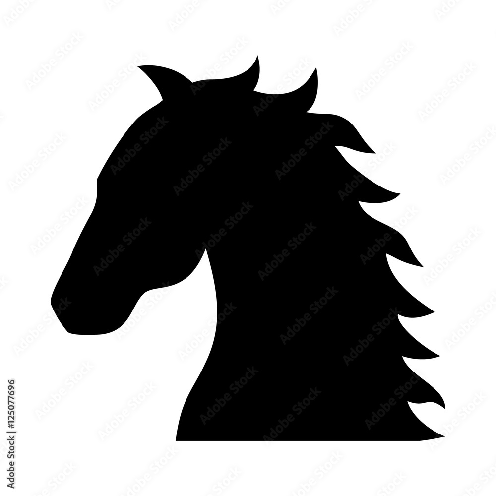 Horse, stallion, colt or equestrian flat icon for apps and websites Horse, stallion, colt or equestrian flat icon for apps and websites