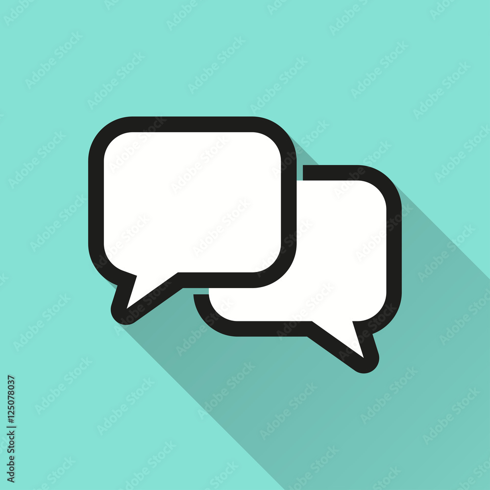 Naklejka premium Communication bubble - vector icon.