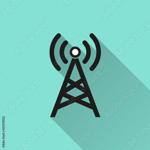 Communication tower - vector icon.