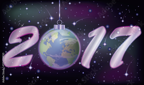 Happy new 2017 year banner  vector illustration