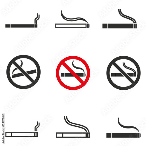 Smoke icon set.