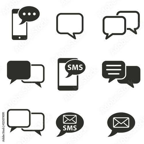 SMS icon set.