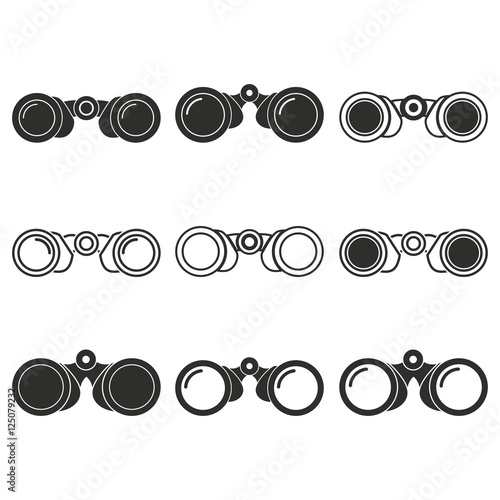 Binocular icon set.