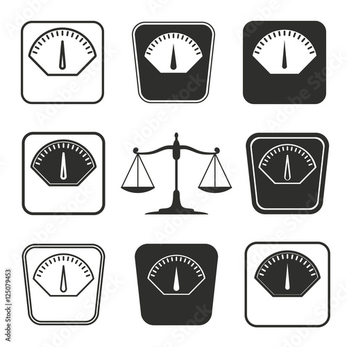 Scale icon set.