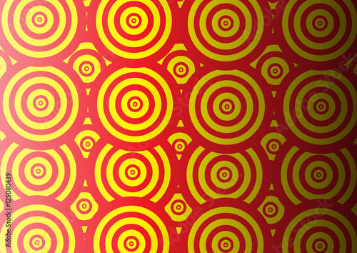 Абстрактный азиатский фон желто-красный кругов