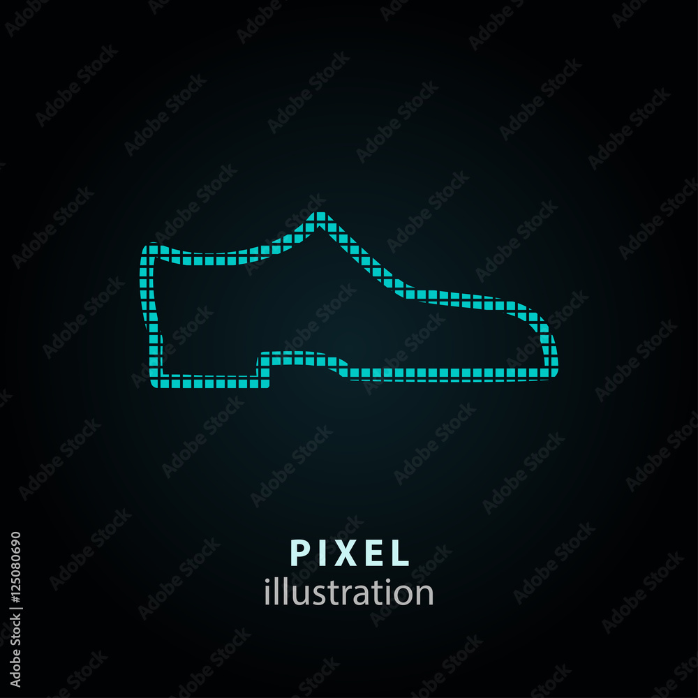 Shoe - pixel illustration.