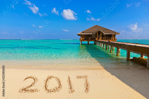 Numbers 2017 on beach