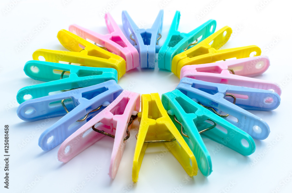 Colour clothes-peg isolated Colour clothes-peg isolated
