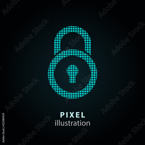 Lock - pixel illustration.