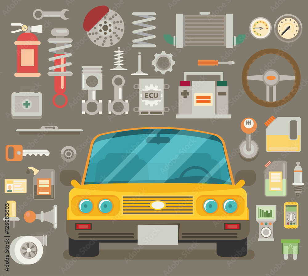 Flat vector icons and illustrations repair Flat vector icons and illustrations repair