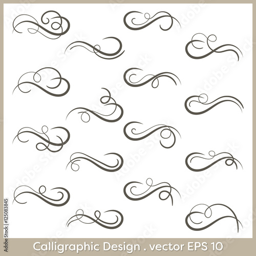 Hand drawn calligraphic elementsHand drawn calligraphic Hand drawn calligraphic vector elements.