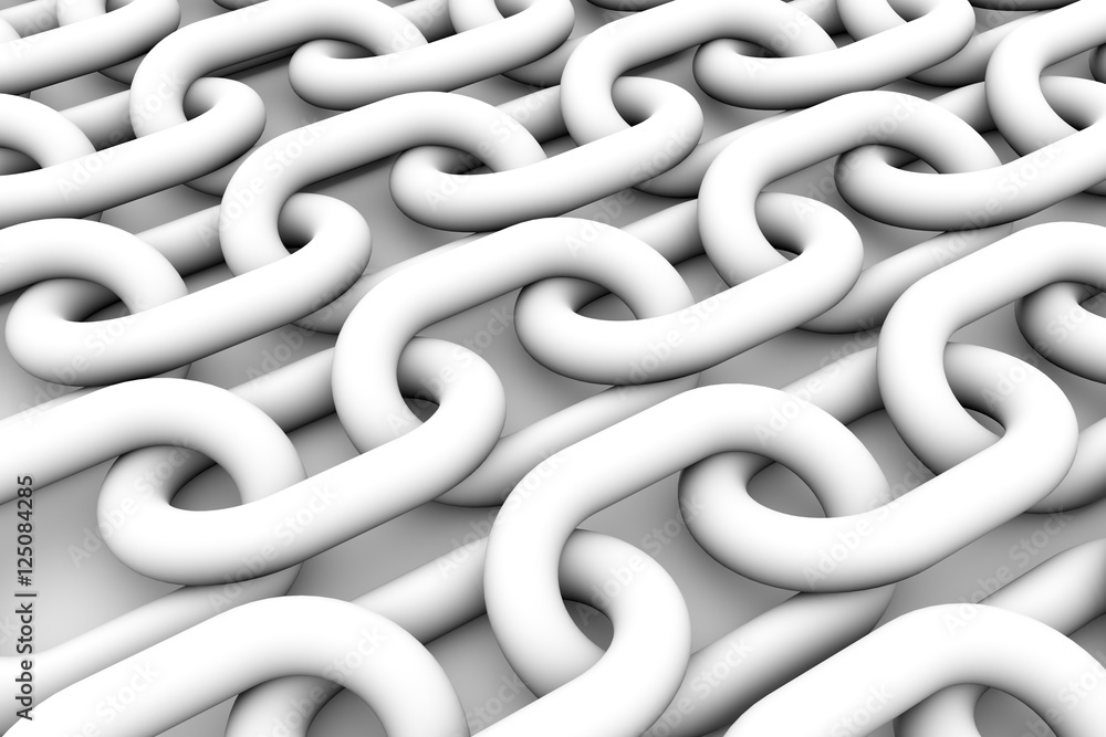 BLOCK CHAIN on white background 3D illustration BLOCK CHAIN on white background 3D illustration