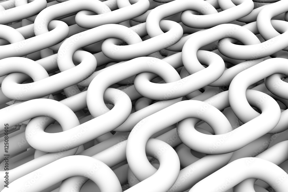 BLOCK CHAIN on white background 3D illustration BLOCK CHAIN on white background 3D illustration
