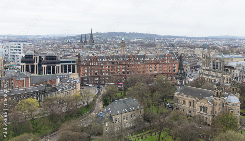 View from above on Edinburgh, Scotland, UK

