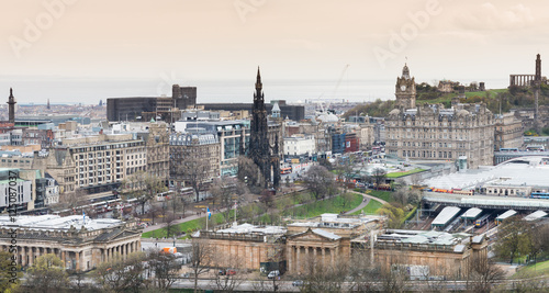View from above on Edinburgh, Scotland, UK
