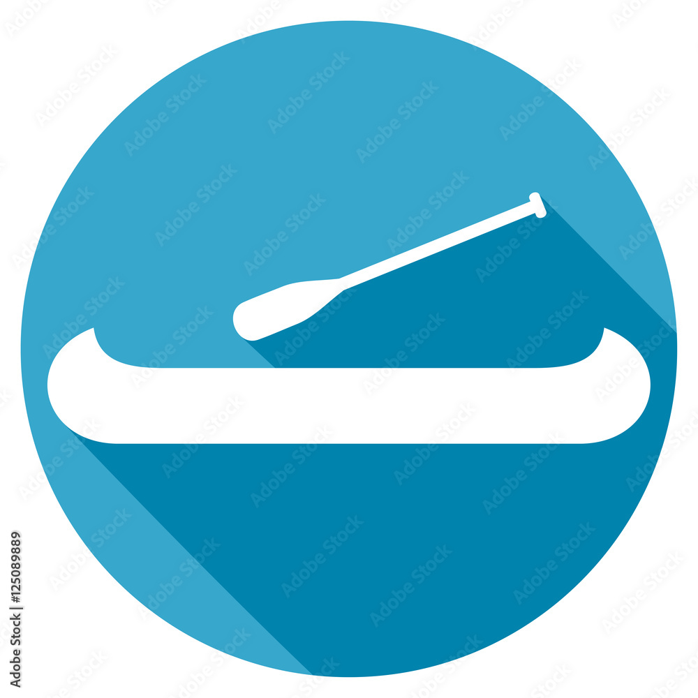 native american indian canoe with oar flat icon native american indian canoe with oar flat icon