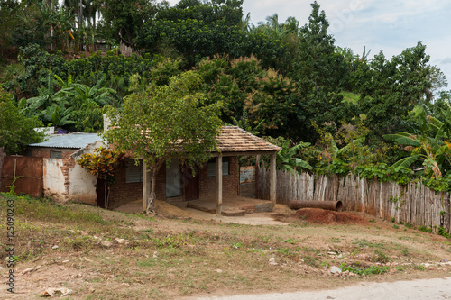 Decayed schack house by the road in Trinidad, Cuba