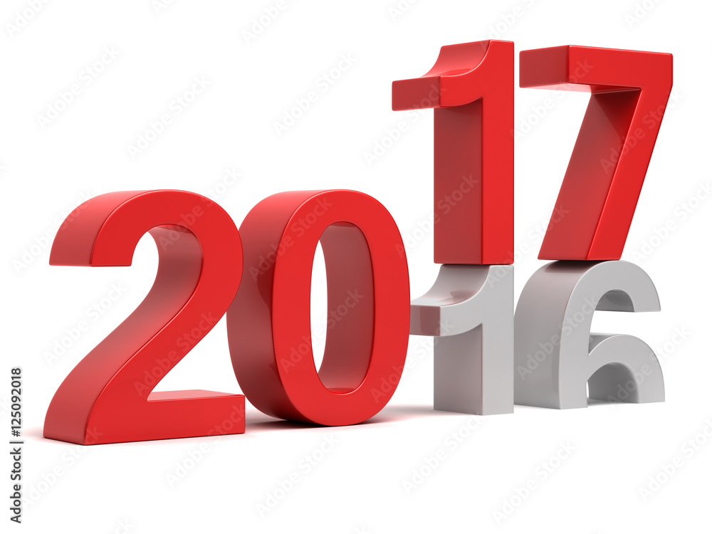 2016 2017 New year change concept 2016 2017 New year change concept