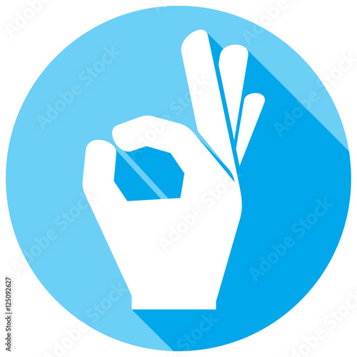 human okay hand flat icon