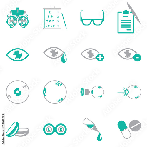 optometry icons vector set