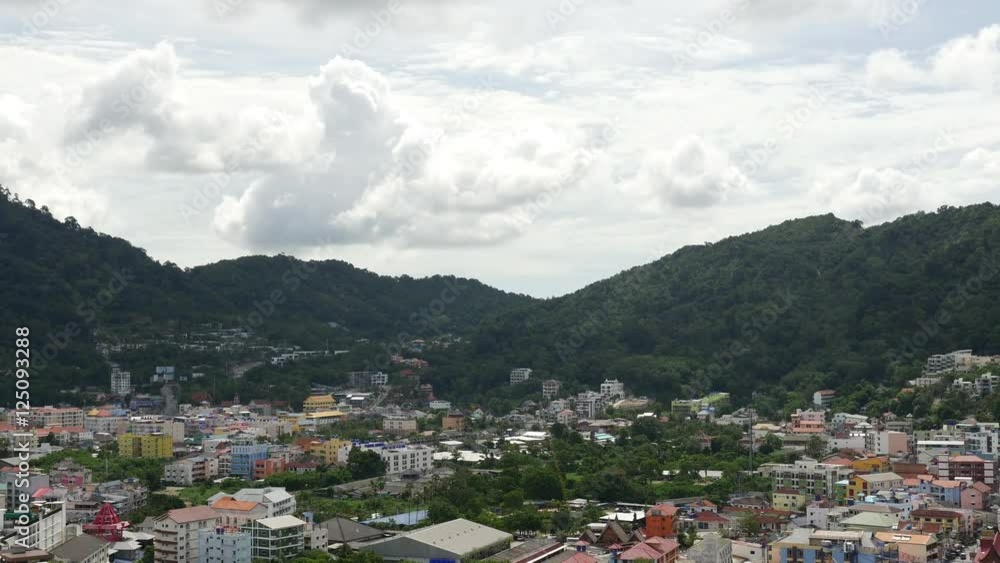 Time Lapse of Clouds Passing Over the Town of Phuket Thailand Time Lapse of Clouds Passing Over the Town of Phuket Thailand