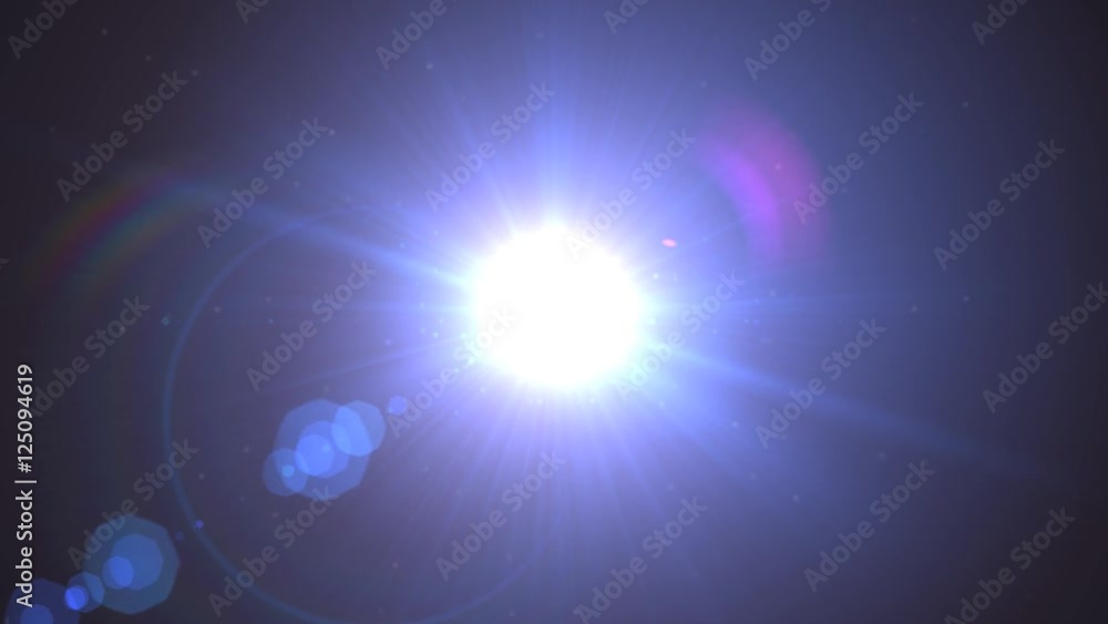 bright light flare blue abstract motion background
