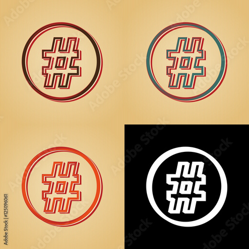 ikona w stylu retro