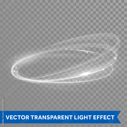 Vector neon light effect circle spiral