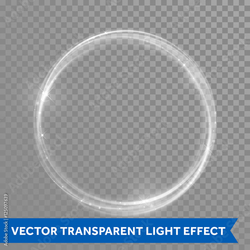 Vector neon light effect circle spiral