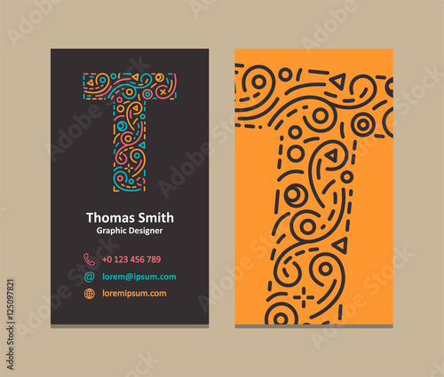 Letter T Logo Business card