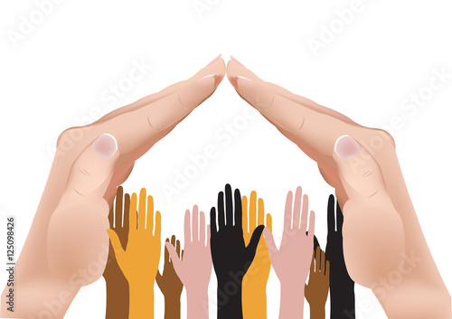 copertura riparo per immigrati