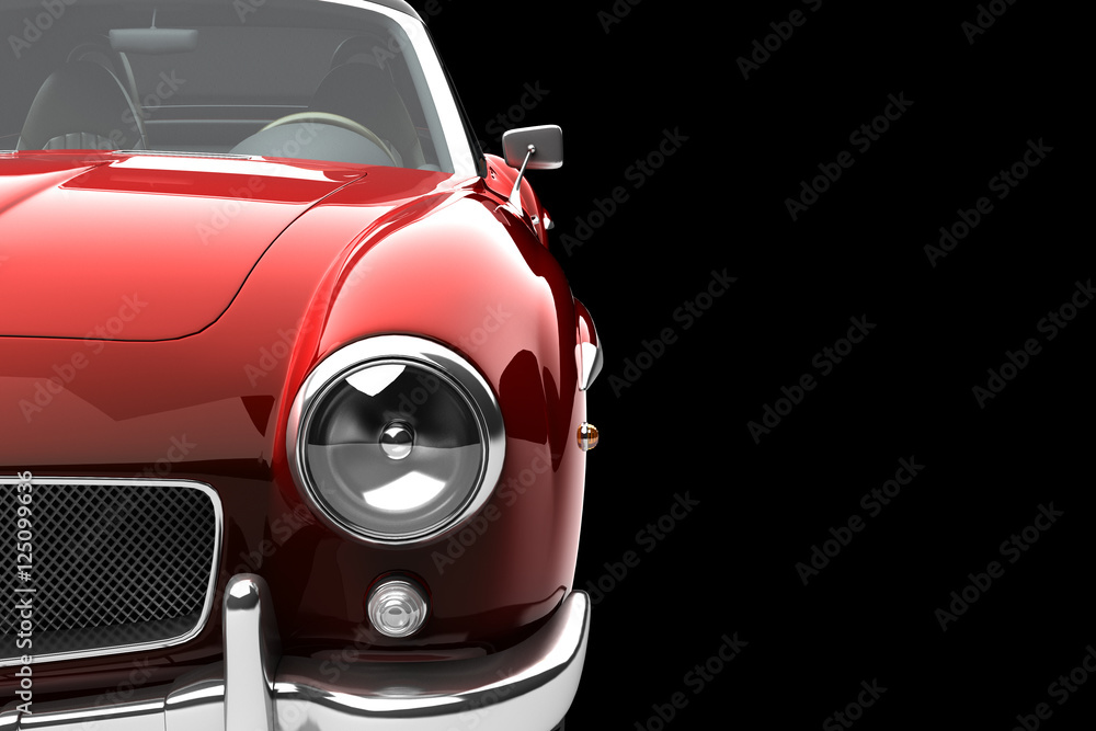 Concept vintage red car