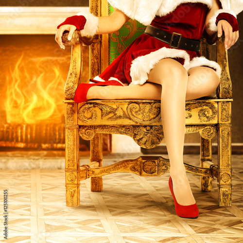 santa claus woman legs 