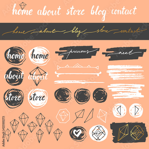 Blog elements set.