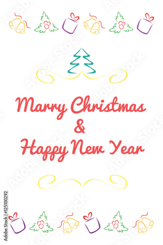 Christmas card concept by Have many color and white background