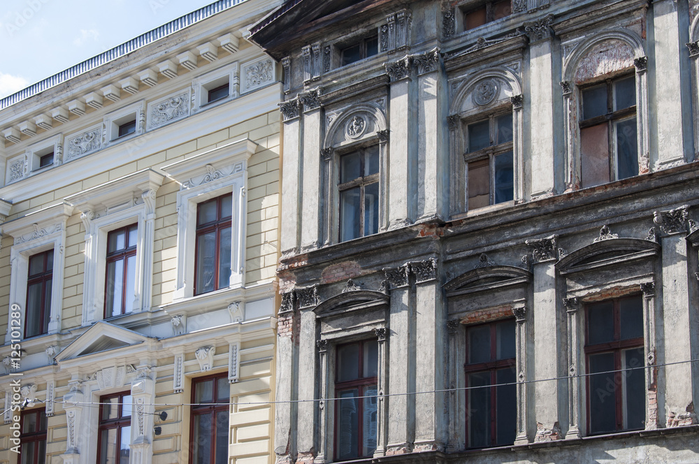Obraz premium Architecture, old and new building in Lodz, Poland