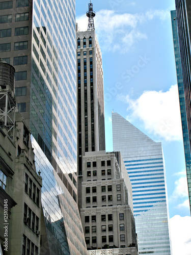 Details of architecture in the business district of New York, United States